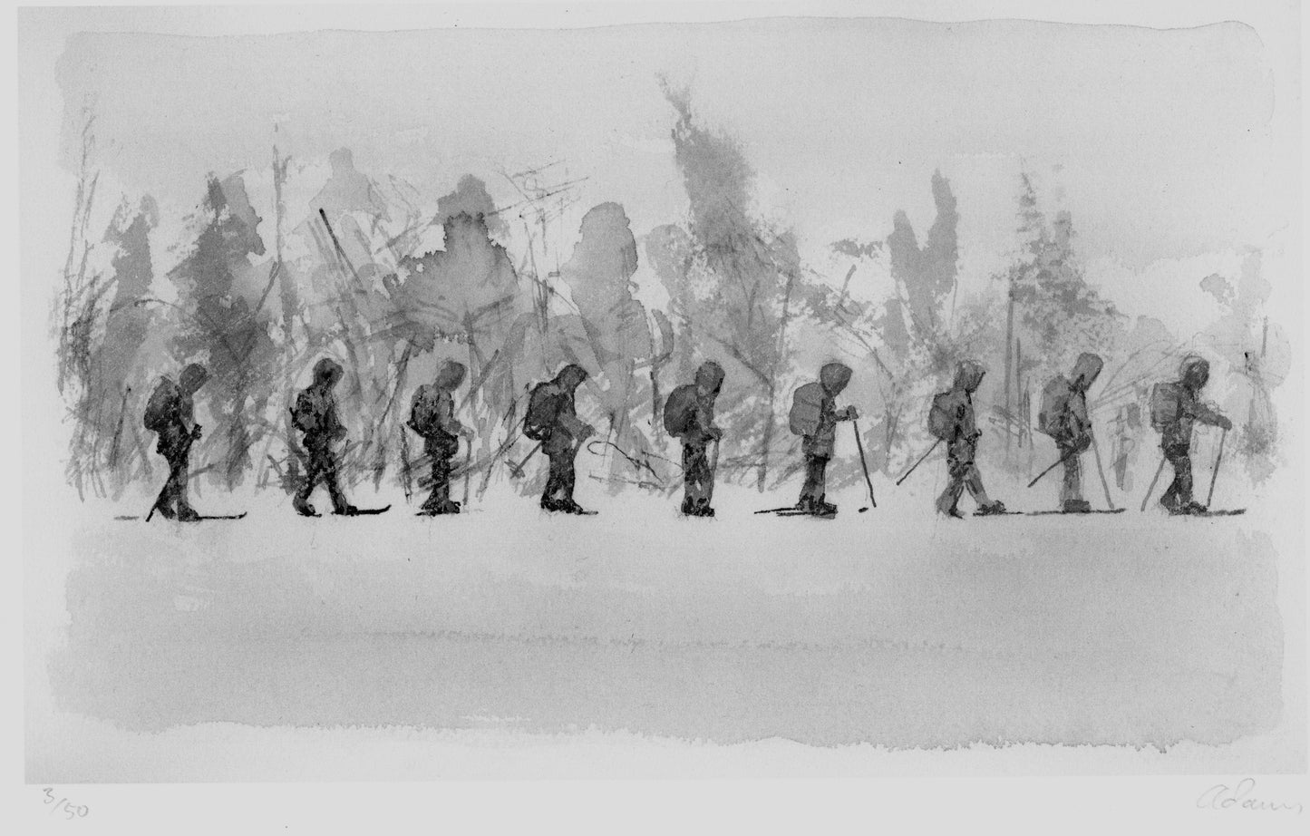 "Nine Skiers Traversing" (2015)