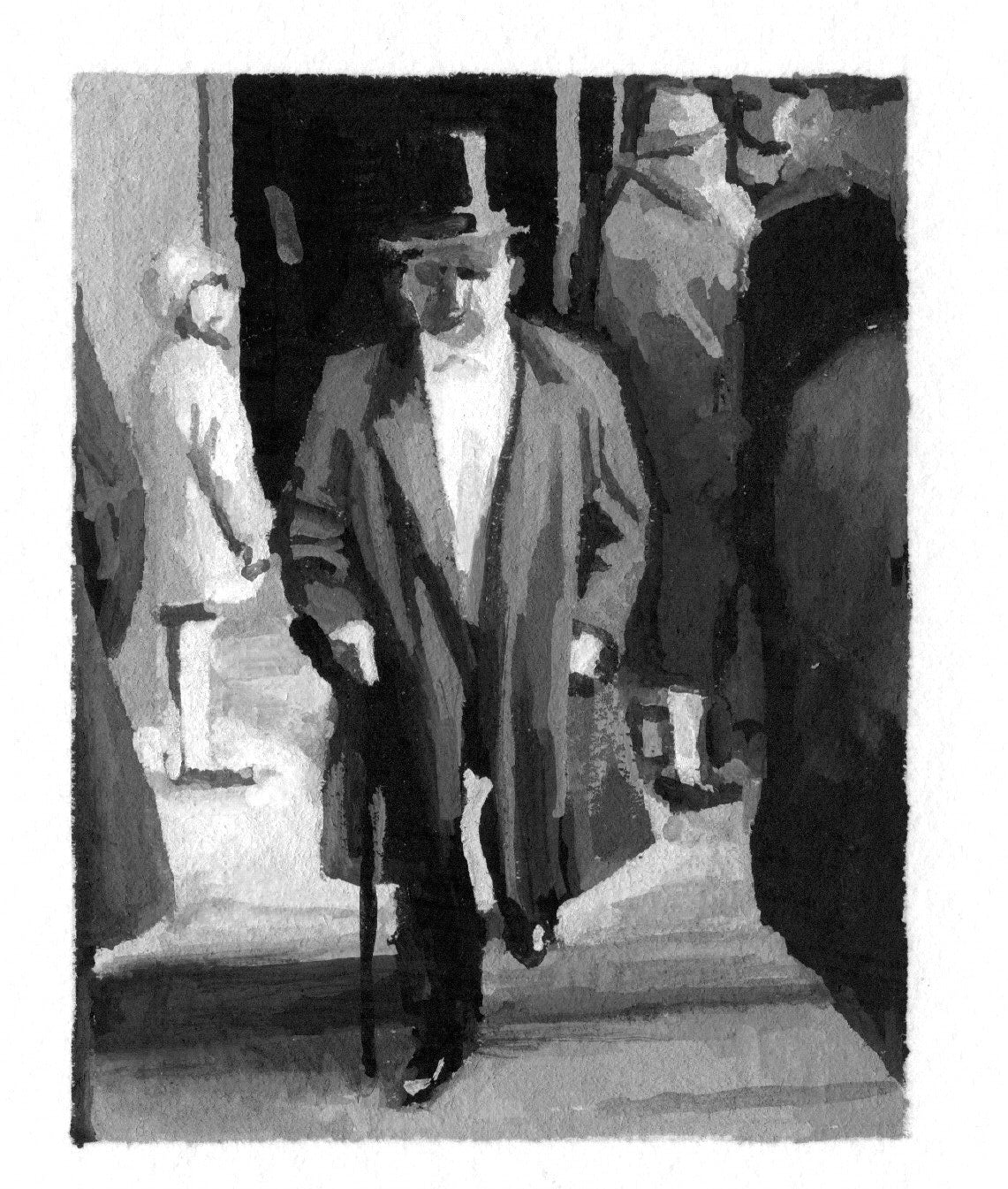 Walking Man with Overcoat (version A) (2009) (Kinderszenen)