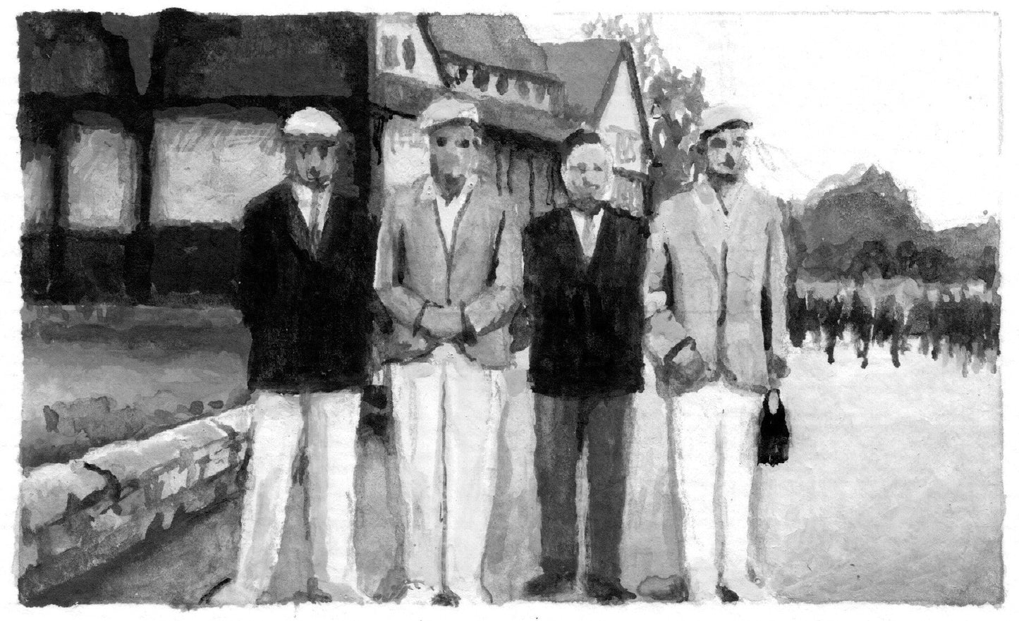 Four Standing Men (2025) (Kinderszenen)