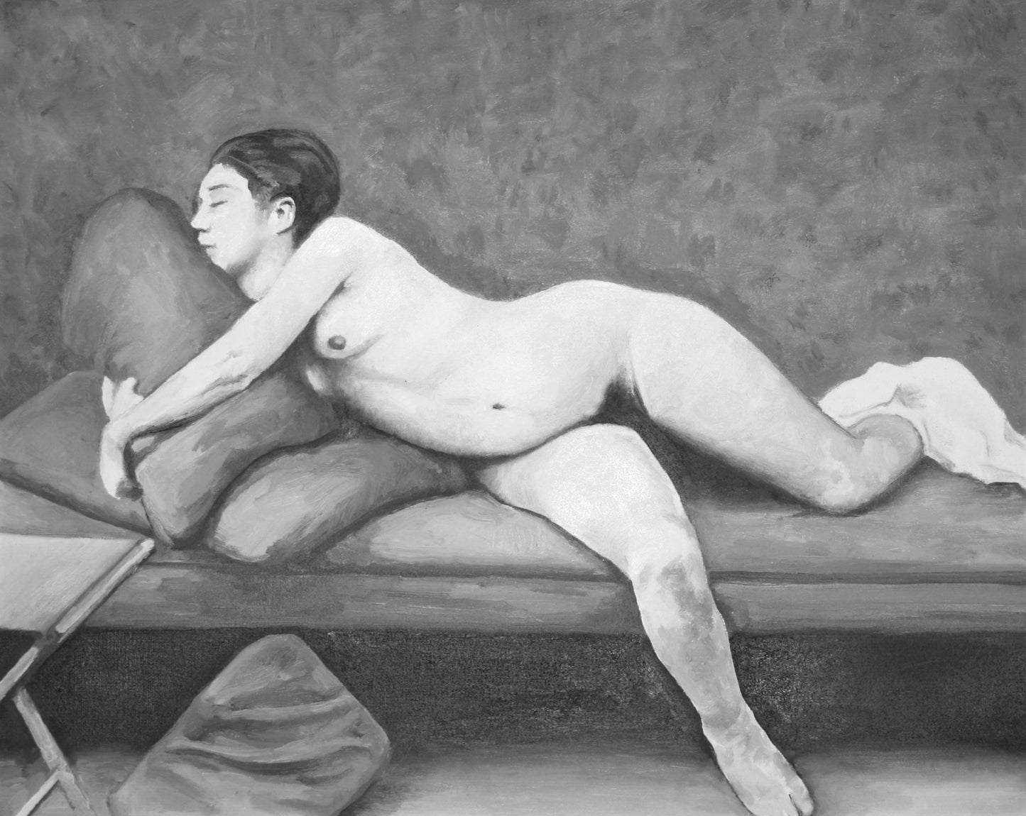 Woman on Chaise Longue with Cushions (2009)