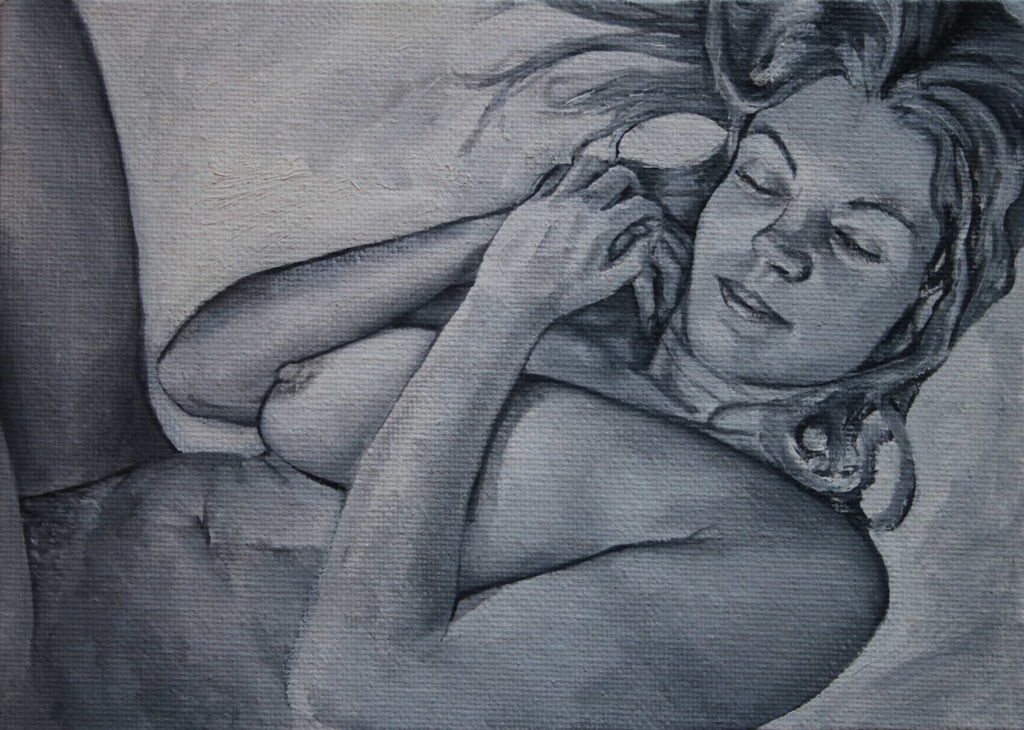 Female Nude Curled on her Side (2019)