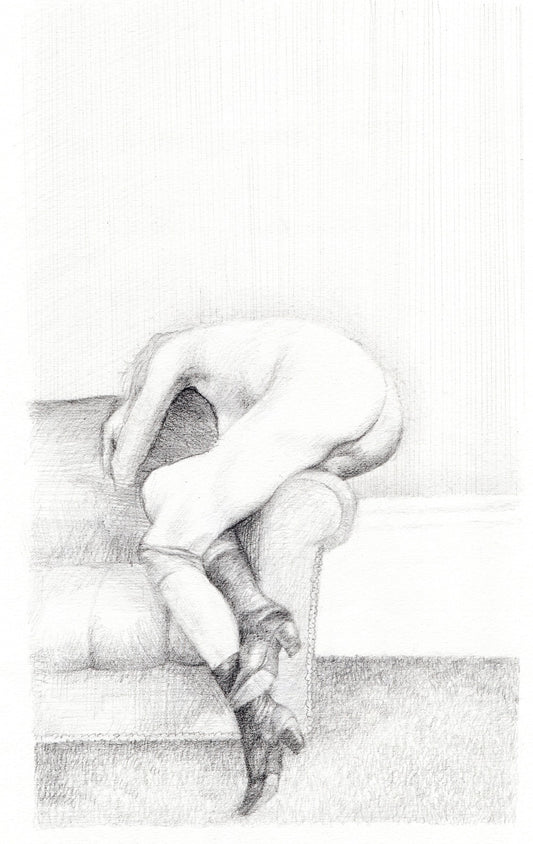 Female Nude with Boots on Couch (2014)