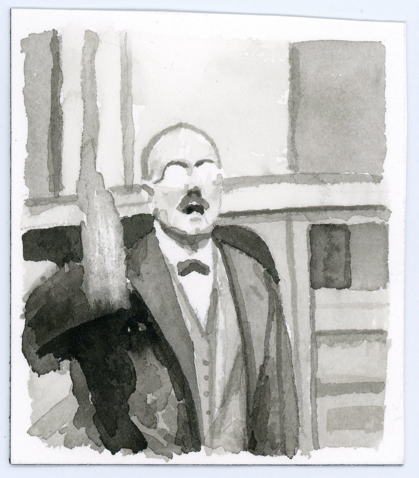 Speaking Man with Spectacles (2009) (framed)