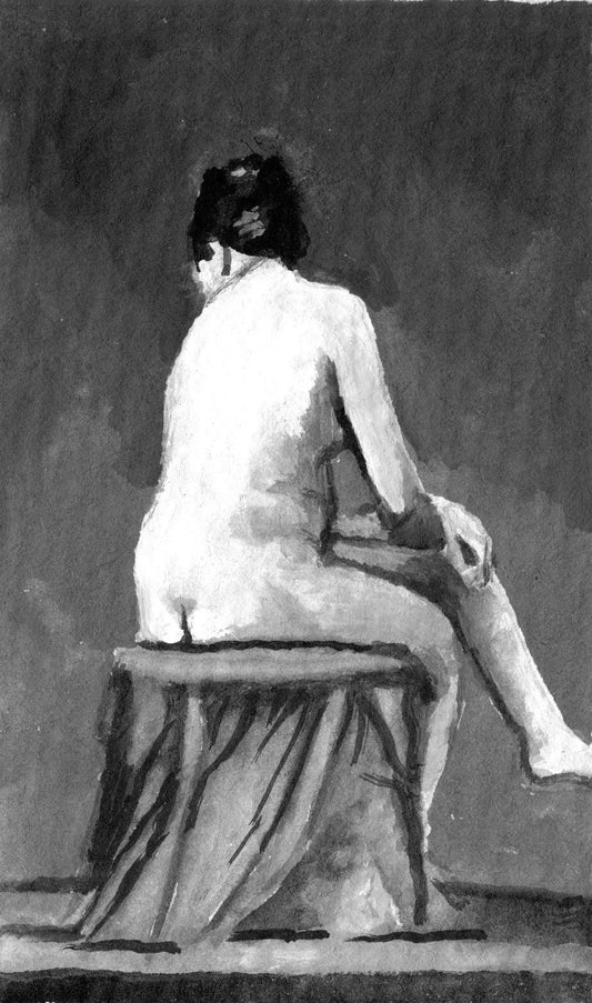 Seated Female Nude, Legs Crossed (2023)
