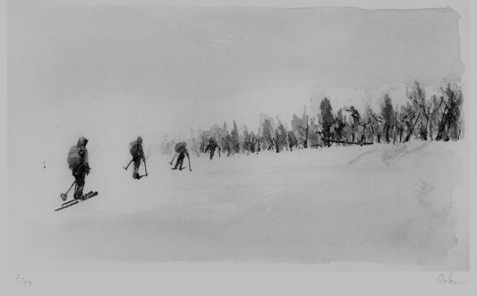 "Skiers Entering Forest" (2015)