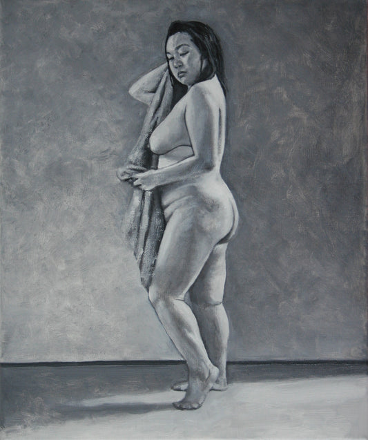 Nude Woman Standing, Left Profile (2021)