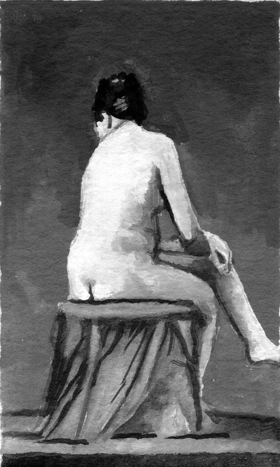 Seated Female Nude, Legs Crossed (2023)